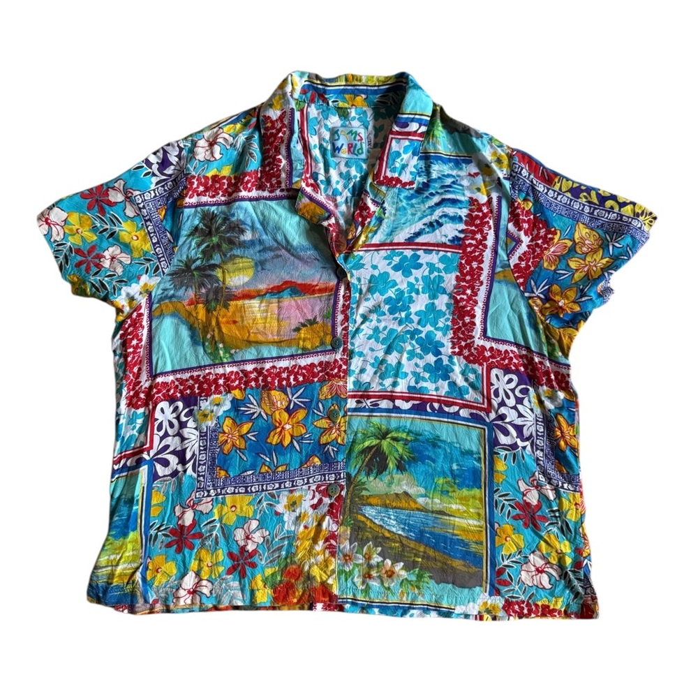 Jams World Multicolor Hawaiian Button Up Shirt